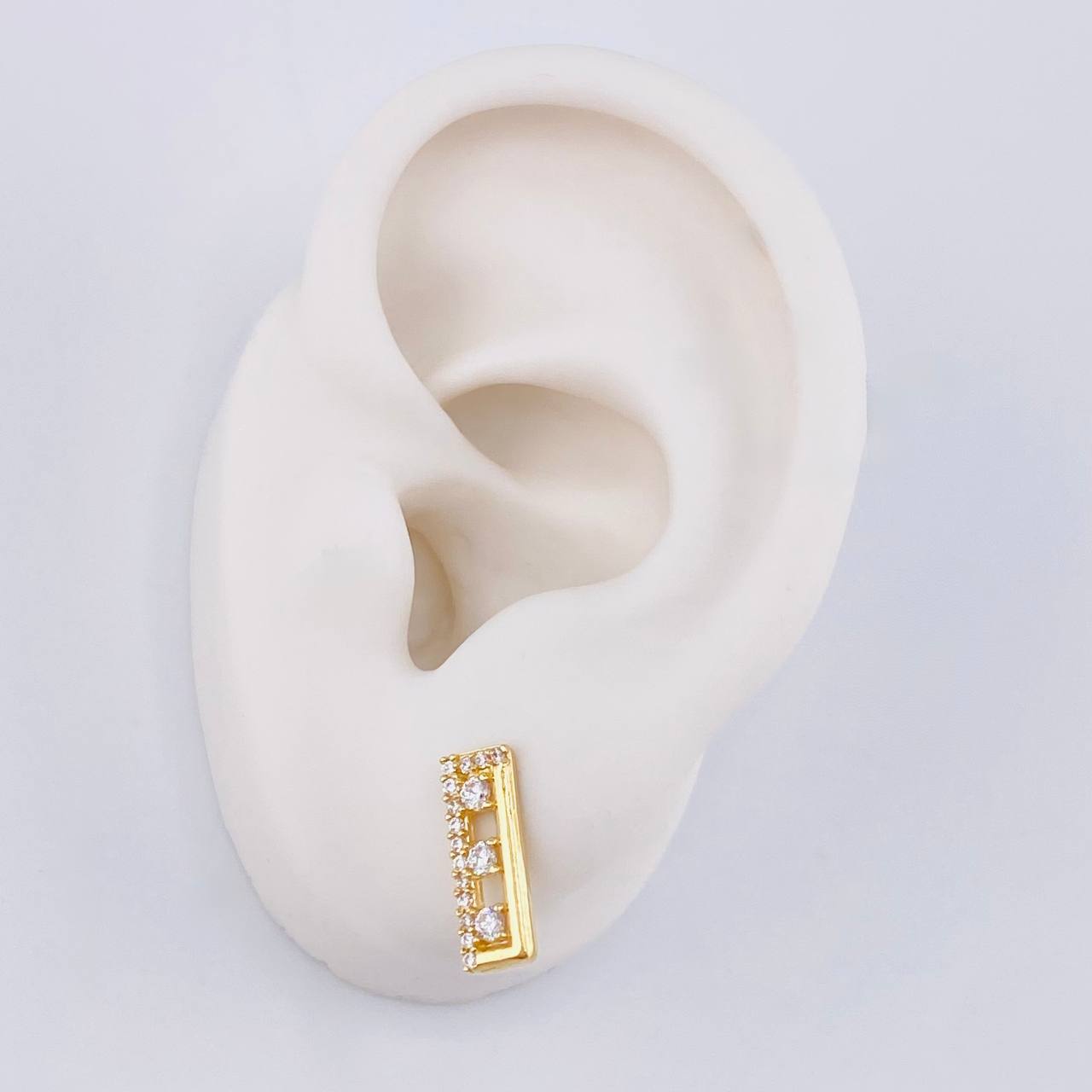 Topos Casete Tupidos Parcial 2.2 g / 1.5 cm Oro Amarillo 18K