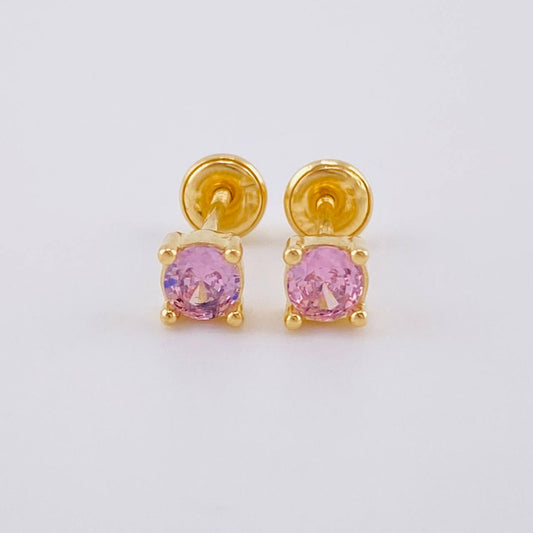 Topos Cuatro Garras 1.55 g / 4.4 mm Oro Amarillo 18K