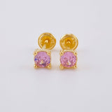 Topos Cuatro Garras 1.55 g / 4.4 mm Oro Amarillo 18K
