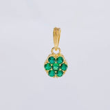 Dije Flor Seis Petalos 1.2 g / 1.5 cm Oro Amarillo 18K