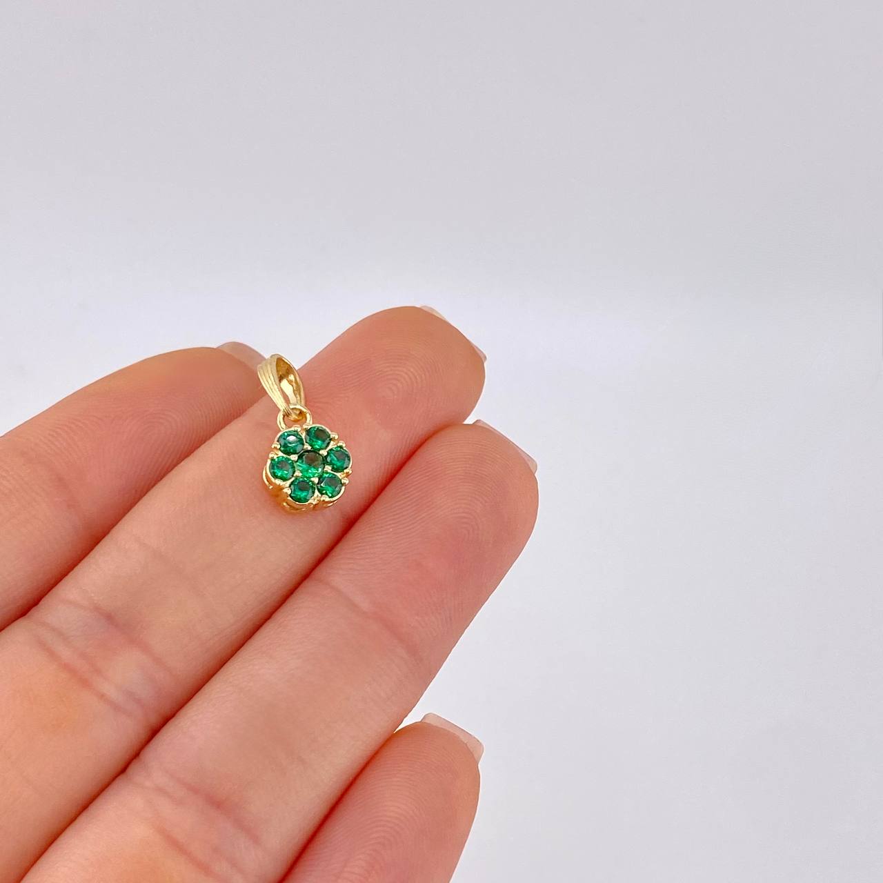 Dije Flor Seis Petalos 1.2 g / 1.5 cm Oro Amarillo 18K