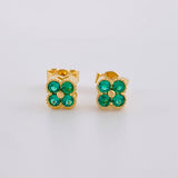 Topos Set Trebol 2.1g / 5.2mm Oro Amarillo 18K