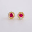 Topos Halo Tupido 3.3g / 8.85mm Oro Amarillo 18K