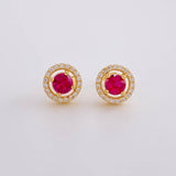 Topos Halo Tupido 3.3g / 8.85mm Oro Amarillo 18K