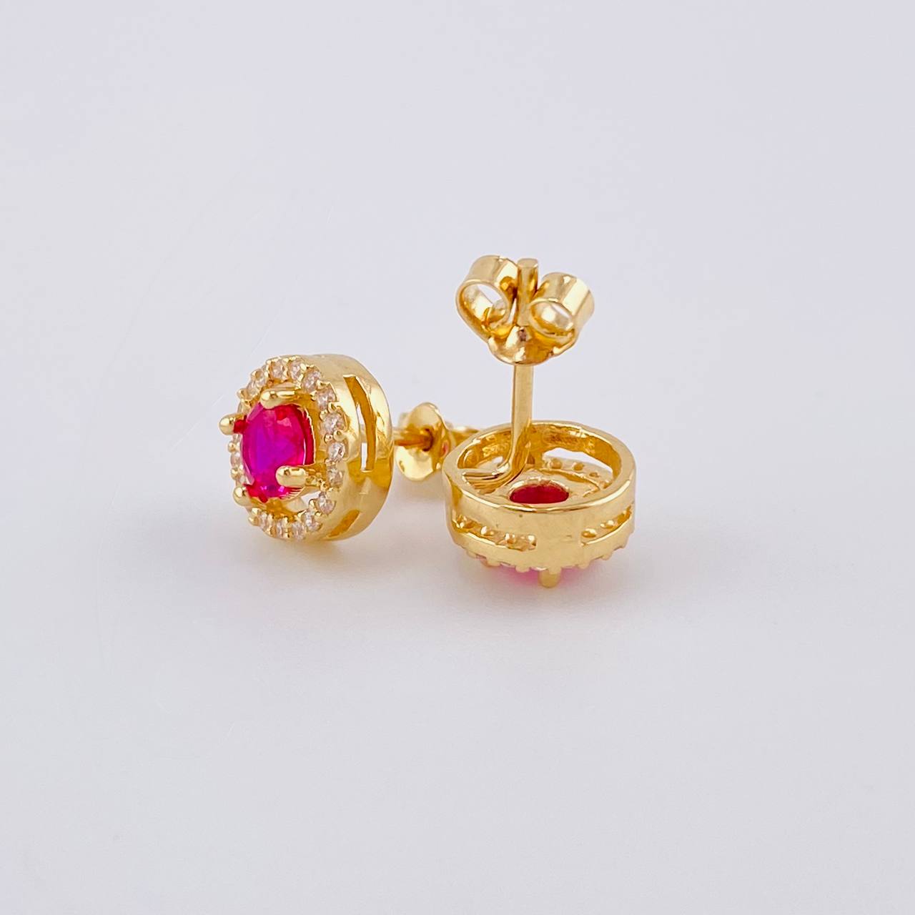 Topos Halo Tupido 3.3g / 8.85mm Oro Amarillo 18K