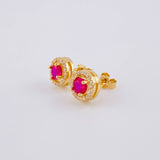 Topos Halo Tupido 3.3g / 8.85mm Oro Amarillo 18K