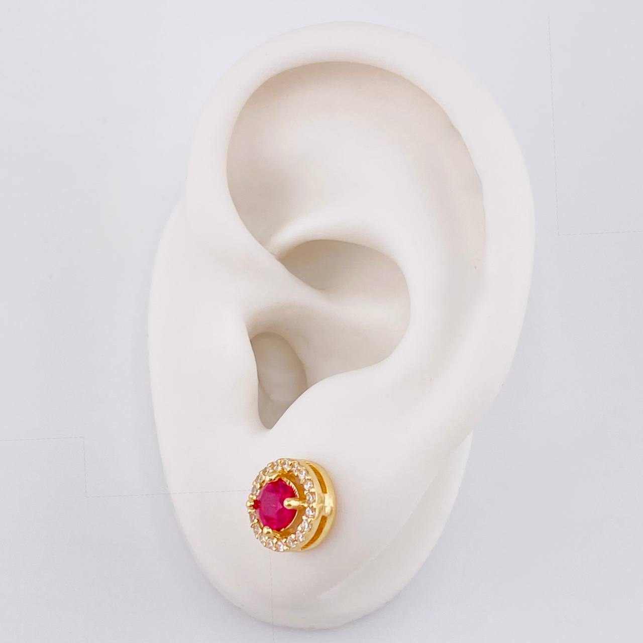 Topos Halo Tupido 3.3g / 8.85mm Oro Amarillo 18K
