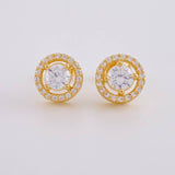 Topos Halo Tupido 3.4g / 8.85mm Oro Amarillo 18K