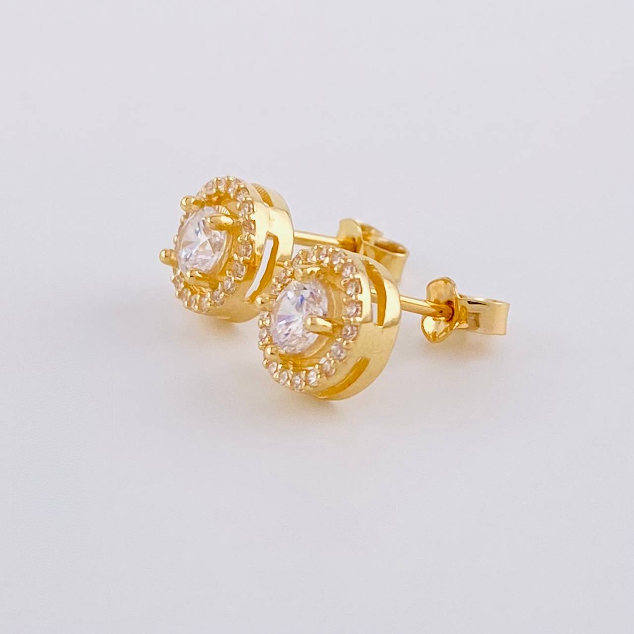 Topos Halo Tupido 3.4g / 8.85mm Oro Amarillo 18K