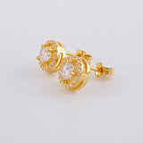 Topos Halo Tupido 3.4g / 8.85mm Oro Amarillo 18K