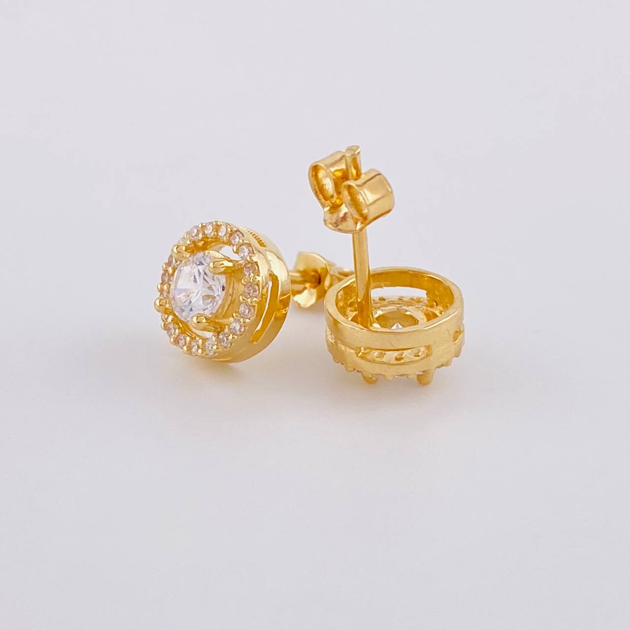 Topos Halo Tupido 3.4g / 8.85mm Oro Amarillo 18K