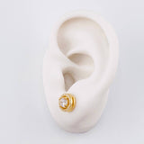 Topos Halo Tupido 3.4g / 8.85mm Oro Amarillo 18K