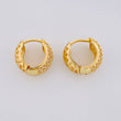 Candongas Carril Tupido Floral 5.6g / 1.4cm Oro Amarillo 18K