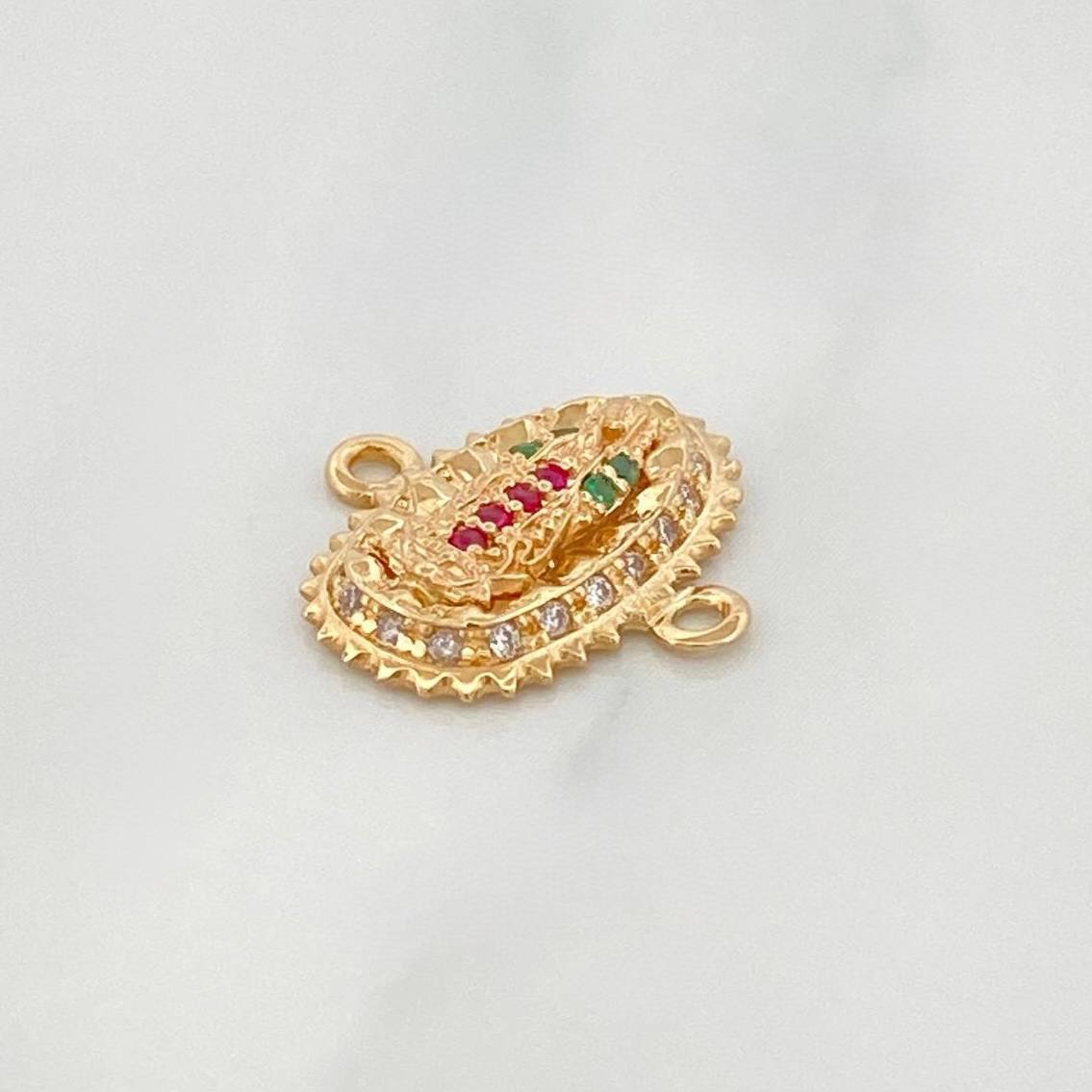 Herraje Virgen Guadalupe 1.2 g / 1.4 cm Oro Amarillo 18K
