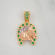 Dije Herradura Caballo 4.1 g / 2.7 cm Tres Oros 18K
