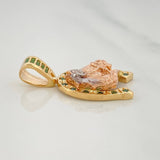 Dije Herradura Caballo 4.1 g / 2.7 cm Tres Oros 18K