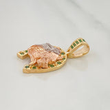 Dije Herradura Caballo 4.1 g / 2.7 cm Tres Oros 18K
