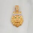 Dije León 3.55 g / 2.7 cm Dos Oros Amarillo Blanco 18K