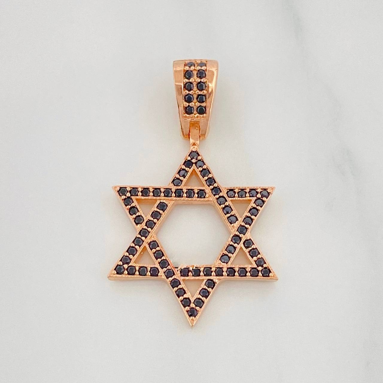 Dije Estrella De David 2.5 g / 3 cm Oro Rosa 18K