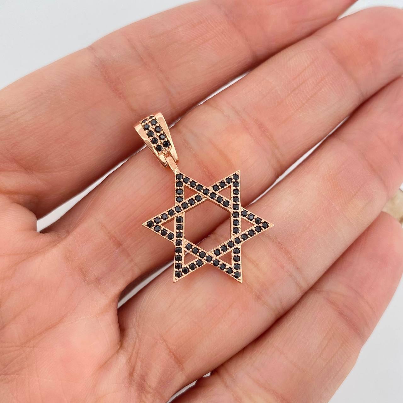 Dije Estrella De David 2.5 g / 3 cm Oro Rosa 18K