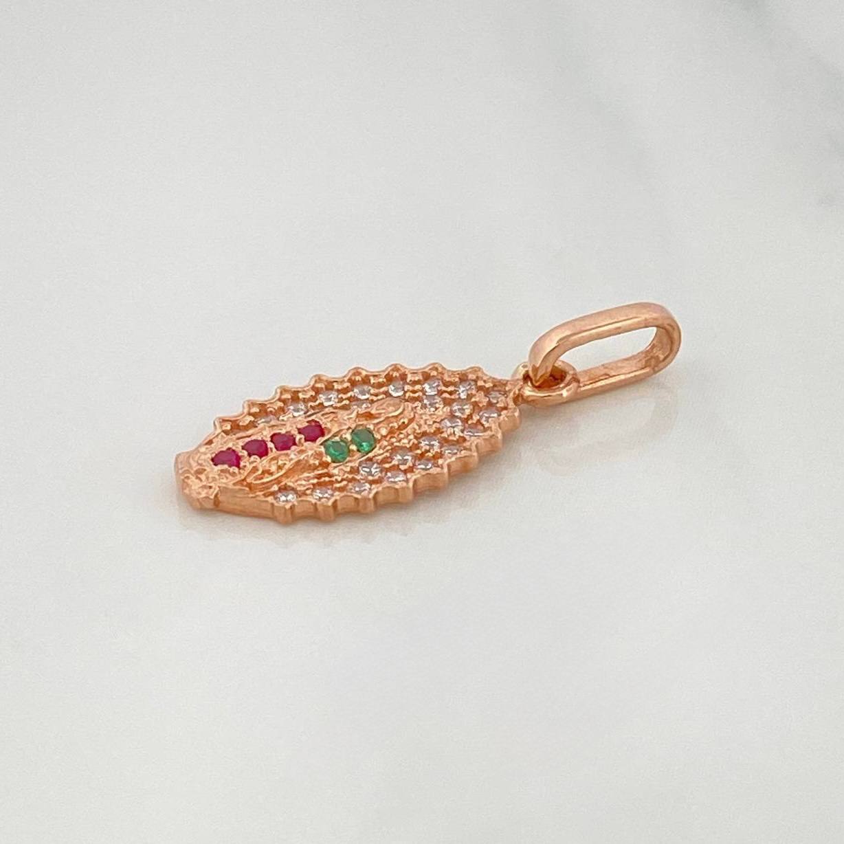 Dije Virgen Guadalupe 1.15 g / 2.3 cm Oro Rosa 18K