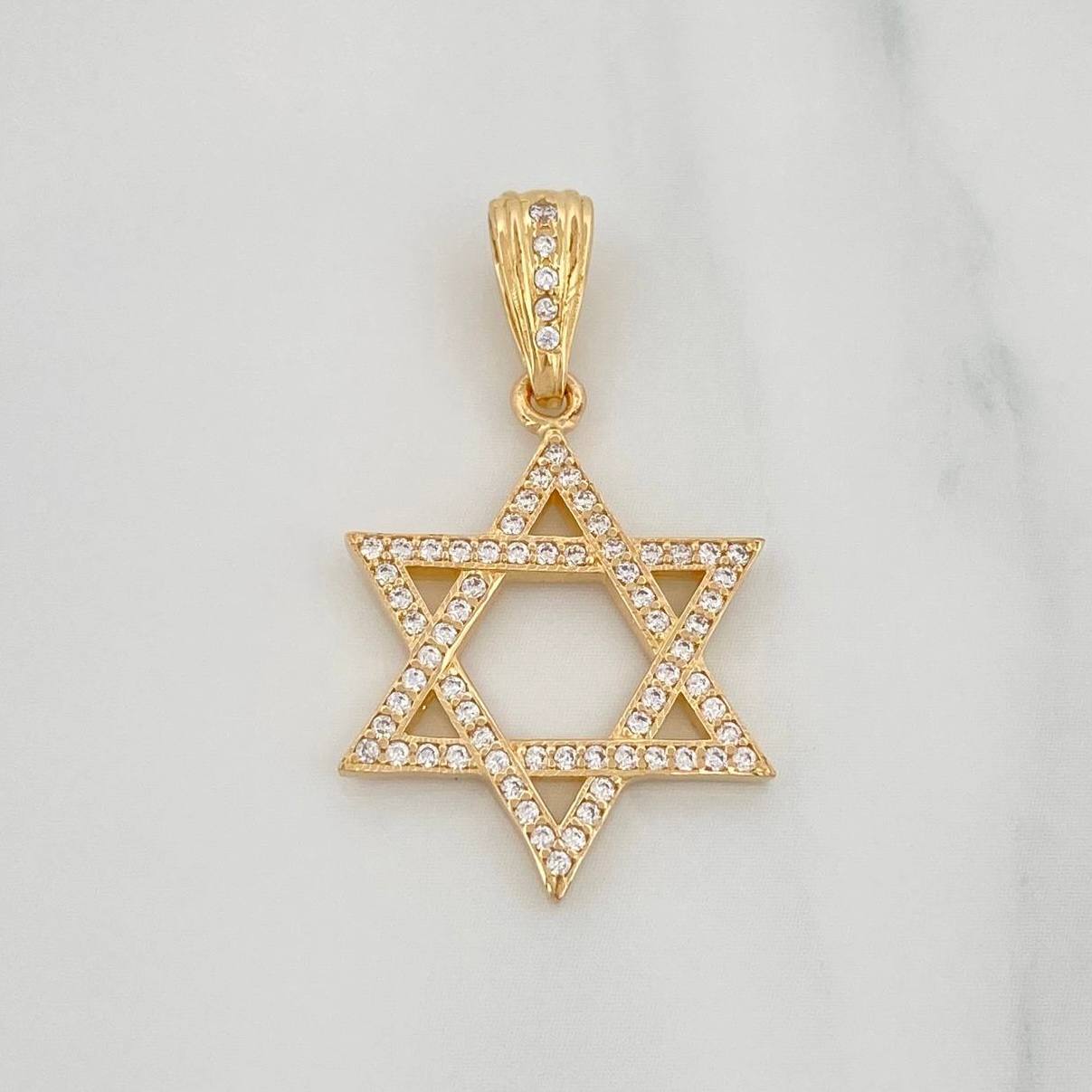 Dije Estrella De David 2.4 g / 3.2 cm Oro Amarillo 18K