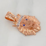 Dije León 3.55 g / 2.8 cm Dos Oros Blanco Rosa 18K