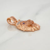 Dije León 3.55 g / 2.8 cm Dos Oros Blanco Rosa 18K