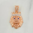 Dije León 3.55 g / 2.8 cm Dos Oros Blanco Rosa 18K