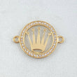 Herraje Circulo Corona 1.15gr / 2.2cm / Oro Amarillo 18K