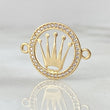 Herraje Placa Corona 1.2gr / 2.2cm / Oro Amarillo 18K *