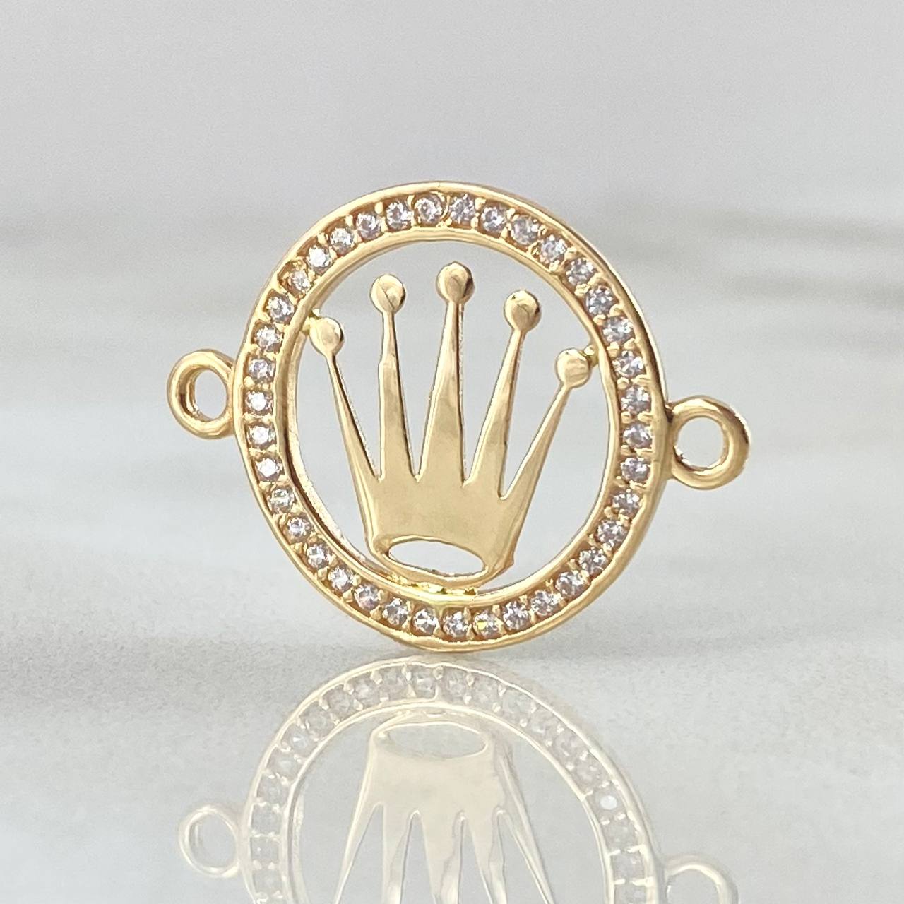 Herraje Circulo Corona 1.15gr / 2.2cm / Oro Amarillo 18K