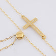 Pulso Aro Seguido Cruz Tupida 2.25g / 22cm / 0.8mm Oro Amarillo 18K