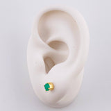 Topos Cuatro Garras Esmeraldas 57pts 1.3g / 4.6mm Oro Amarillo 18K