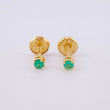 Topos Chispa Cuatro Garras Esmeraldas 13pts 0.8g / 3.1mm Oro Amarillo 18K