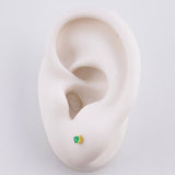 Topos Chispa Cuatro Garras Esmeraldas 14pts 0.8g / 2.95mm Oro Amarillo 18K