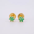 Topos Flor Esmeraldas 9pts 0.75g / 4.2mm Oro Amarillo 18K