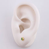 Topos Trebol Esmeraldas 8pts 0.9g / 3.8mm Oro Amarillo 18K