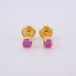 Topos Cuatro Garras Zafiro 25pts 0.95g / 3.45mm Oro Amarillo 18K