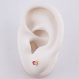 Topos Cuatro Garras Zafiro 25pts 0.95g / 3.45mm Oro Amarillo 18K