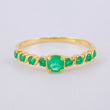 Anillo Solitario Esencia Esmeraladas 46Pts 1.95 g / T8 Oro Amarillo 18K