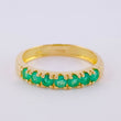 Anillo Churumbela Esmeraldas 56Pts 2.5 g / T7 1/2 Oro Amarillo 18K