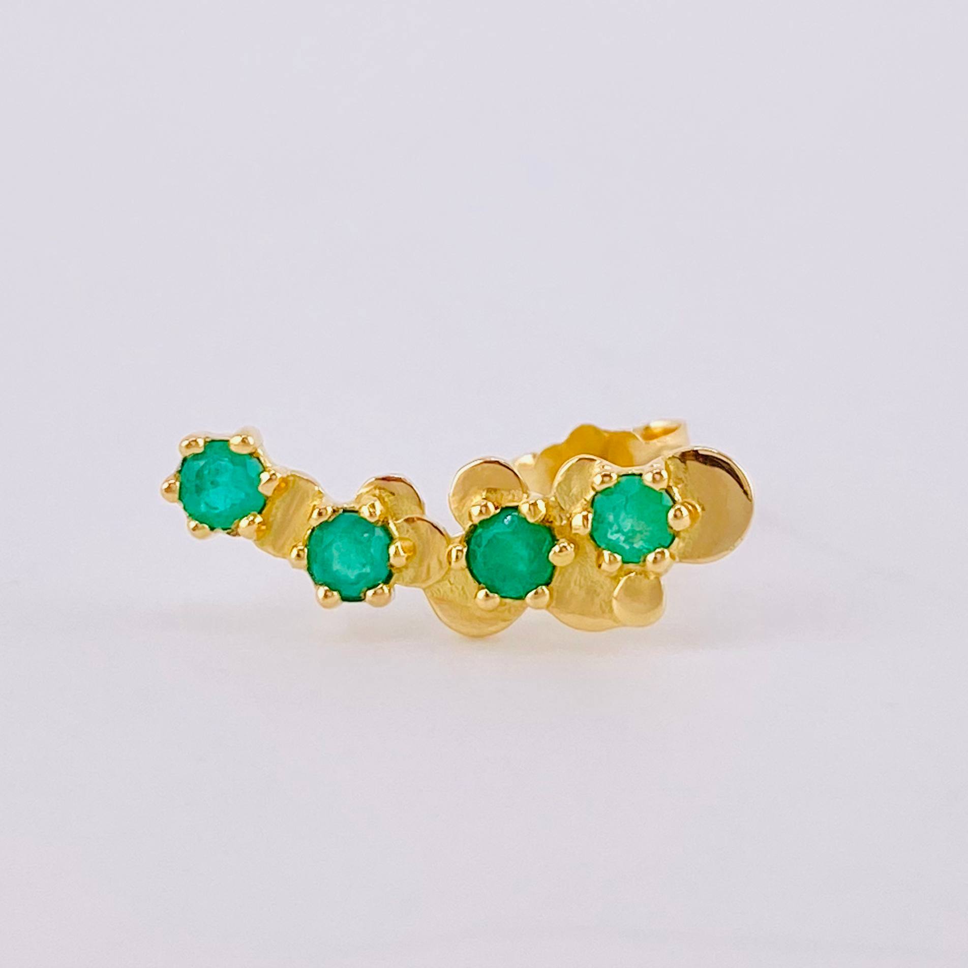 Piercing Luxury Esmeraldas 32Pts 0.85 g / 2.8 cm Oro Amarillo 18K