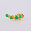 Piercing Luxury Esmeraldas 32Pts 0.85 g / 2.8 cm Oro Amarillo 18K