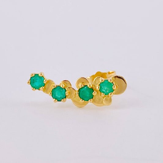 Piercing Luxury Esmeraldas 32Pts 0.85 g / 2.8 cm Oro Amarillo 18K