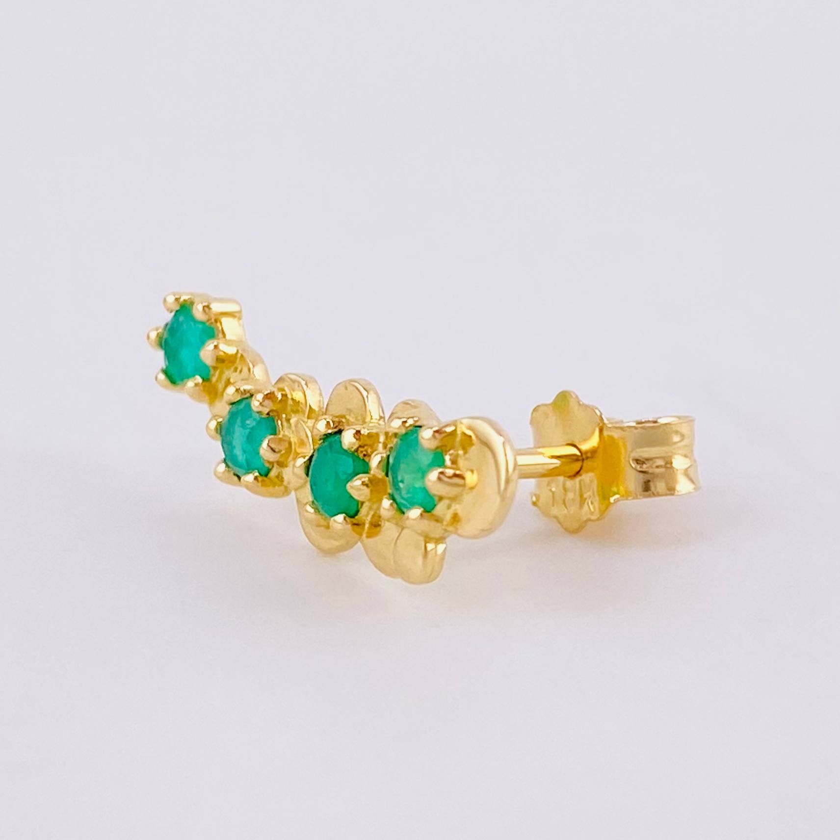 Piercing Luxury Esmeraldas 32Pts 0.85 g / 2.8 cm Oro Amarillo 18K