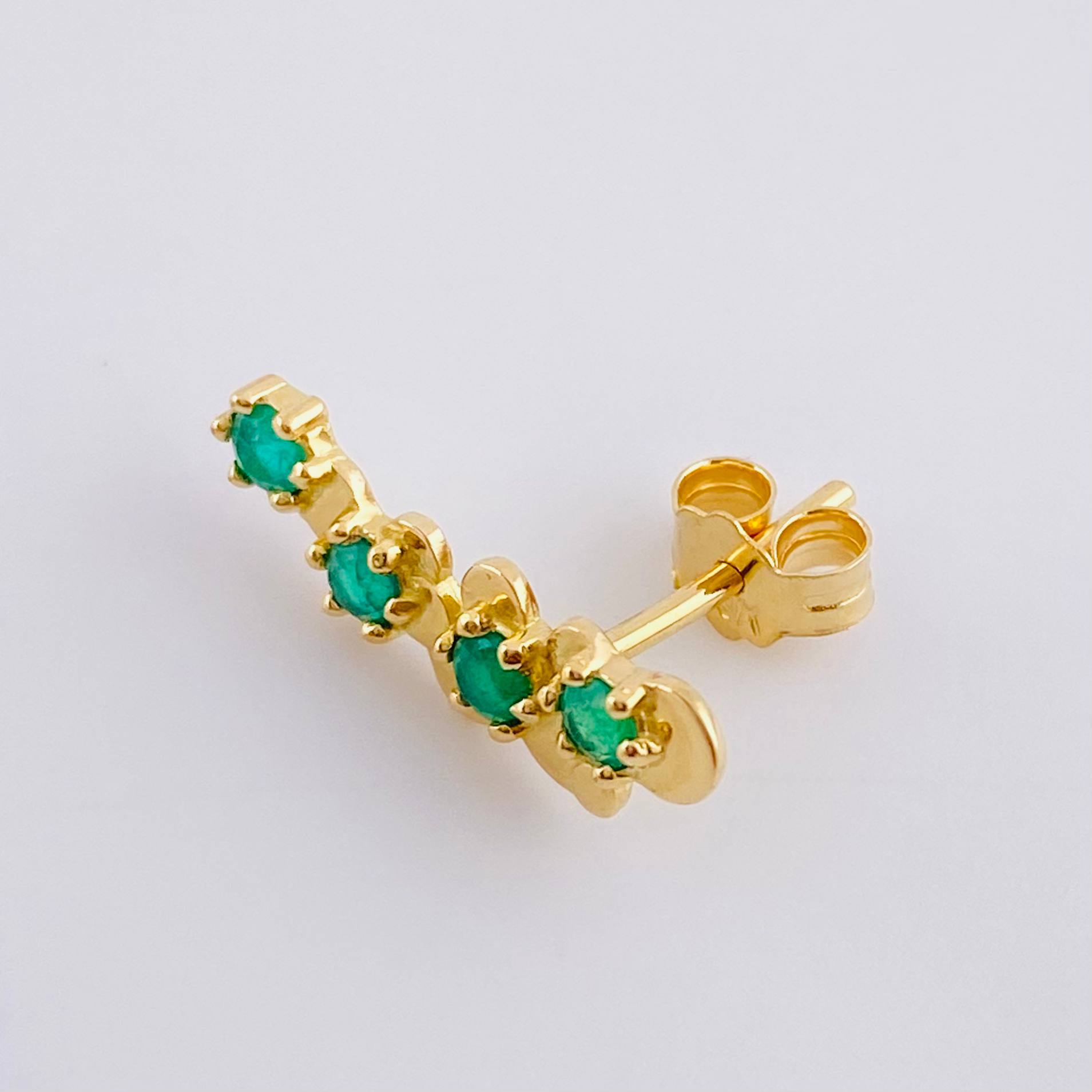 Piercing Luxury Esmeraldas 32Pts 0.85 g / 2.8 cm Oro Amarillo 18K