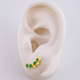 Piercing Luxury Esmeraldas 32Pts 0.85 g / 2.8 cm Oro Amarillo 18K
