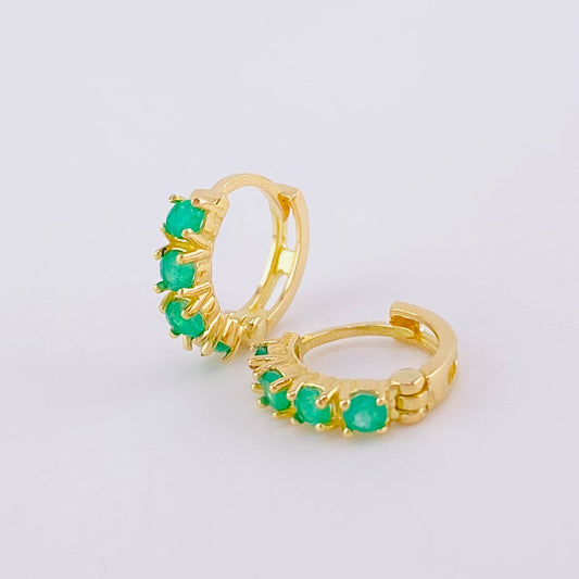 Piercing Luxury Esmeraldas 32Pts 0.85 g / 2.8 cm Oro Amarillo 18K