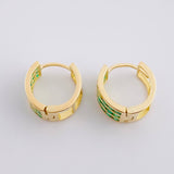 Candongas Aurora Esmeraldas 67Pts 2.8 g / 2.2 cm Oro Amarillo 18K